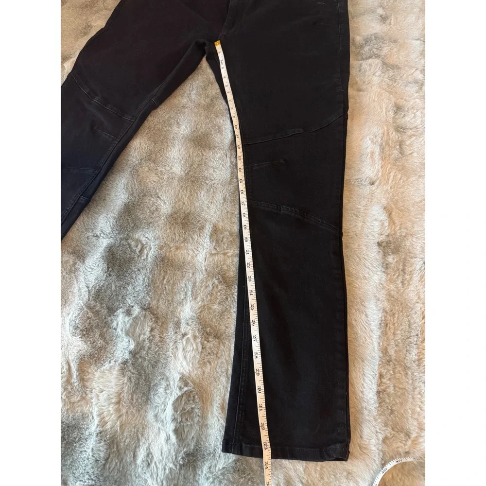 A Tiziano Mens Black Moto Panel Denim Size 44 Streetwear Cotton Stretch-0589